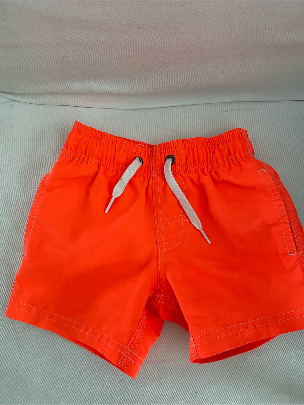 Sundek Bright Orange Kids' Elastic Waist swim trunks